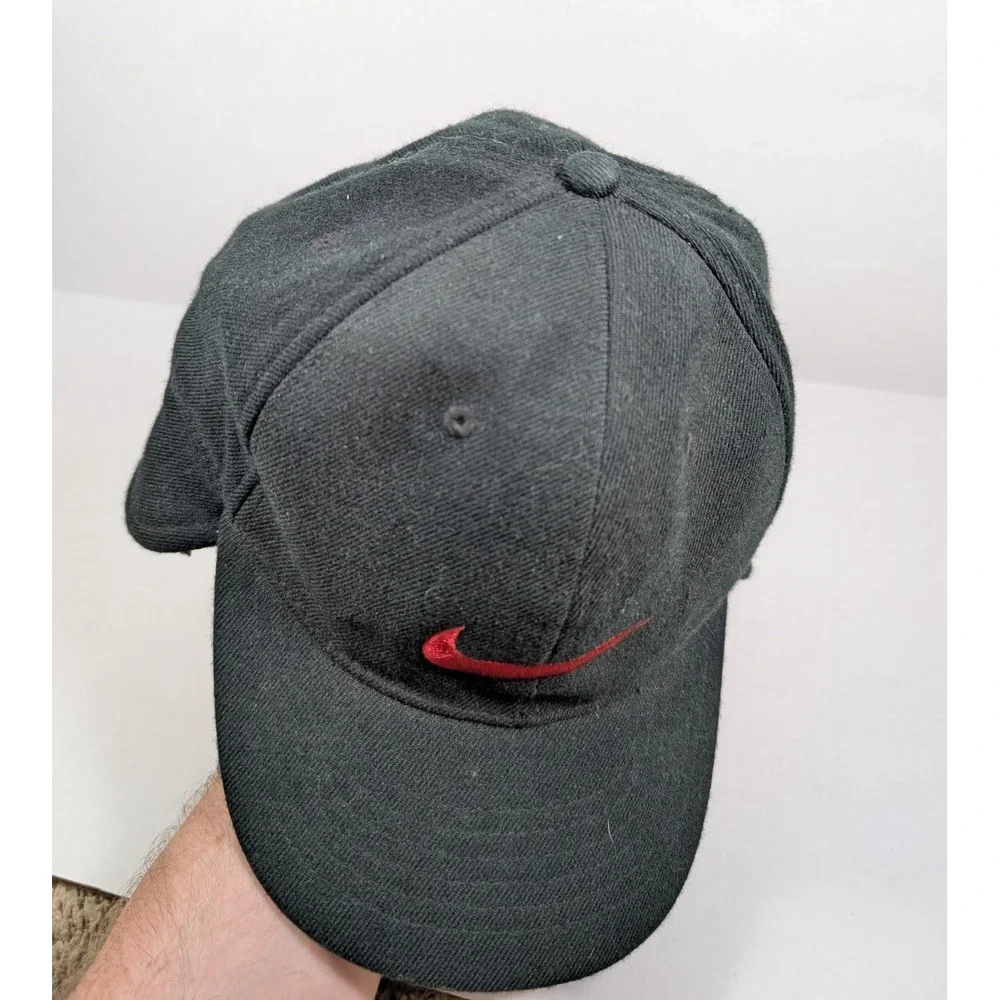 Vintage Nike Trapper Hat L/XL Black Fleece Lined Ear Flaps